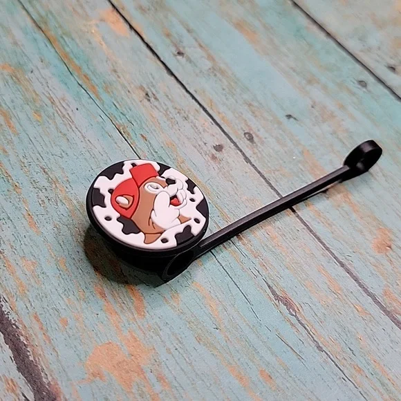 Bucees Cow Print Straw Topper - Picture 2 of 5